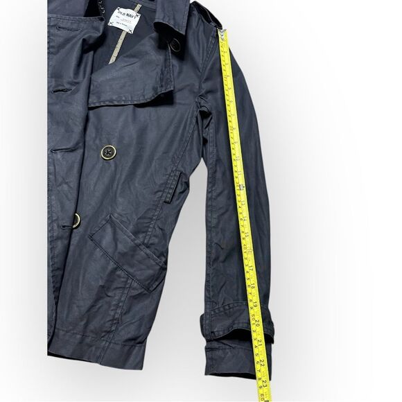 Old Navy Utility Jacket Women’s Size Small Black Button Up City Coat - Picture 6 of 10